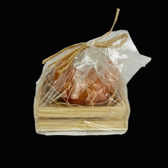 Vintage 2000 Cornerstone Creations Jack O Lantern Pumpkin Candle Crate Halloween - Picture 3 of 6